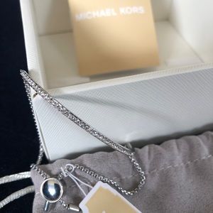 Michael Kors sliver & crystal slider bracelet